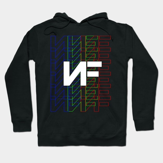 nf logo blue green red Hoodie by bambangbuta